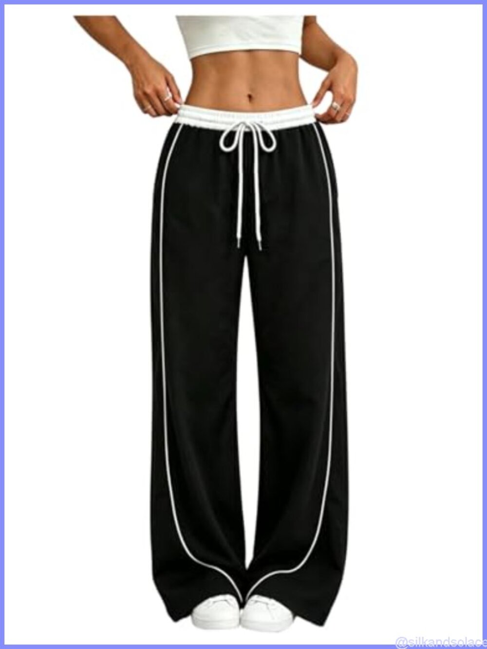 Women's Parachute Pants Wide Leg Cargo Quick Drying Drawstring Sweatpants
